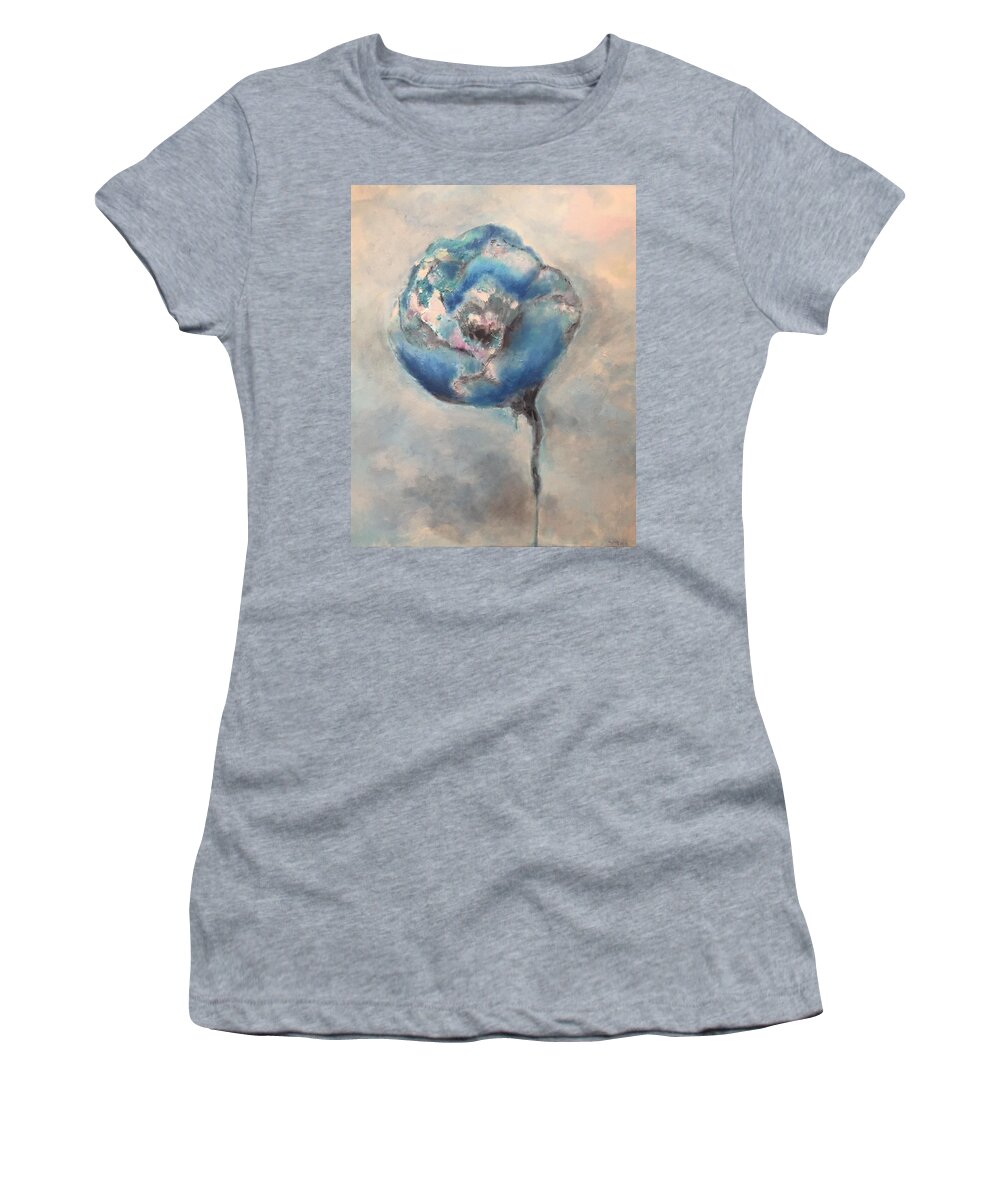  Women's T-Shirt featuring the painting Colours in Bloom #2 by Mariana Hanna