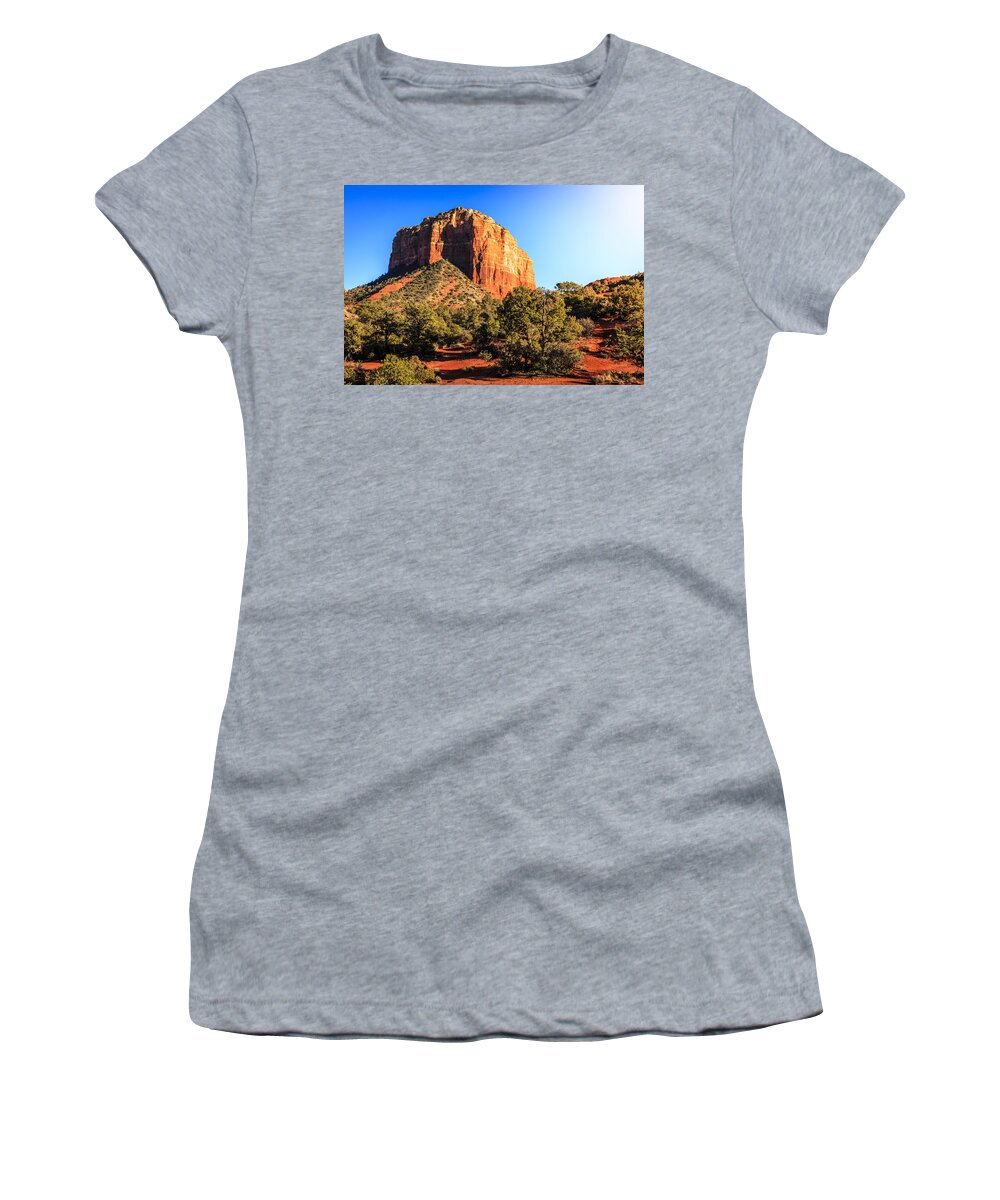 America Women's T-Shirt featuring the photograph Courthouse Butte #1 by Alexey Stiop