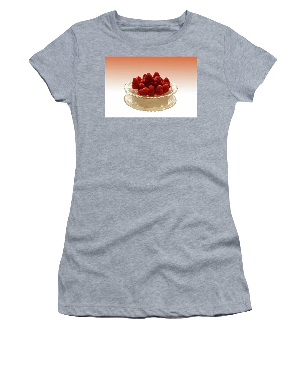 Fresh Fruit Women's T-Shirt featuring the photograph Delicious Raspberries #1 by David French