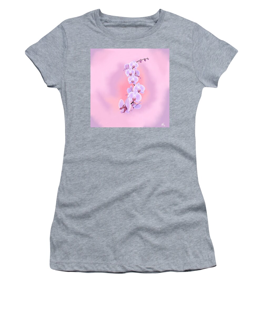 Flower Women's T-Shirt featuring the digital art Dragon Orchid by Norman Klein