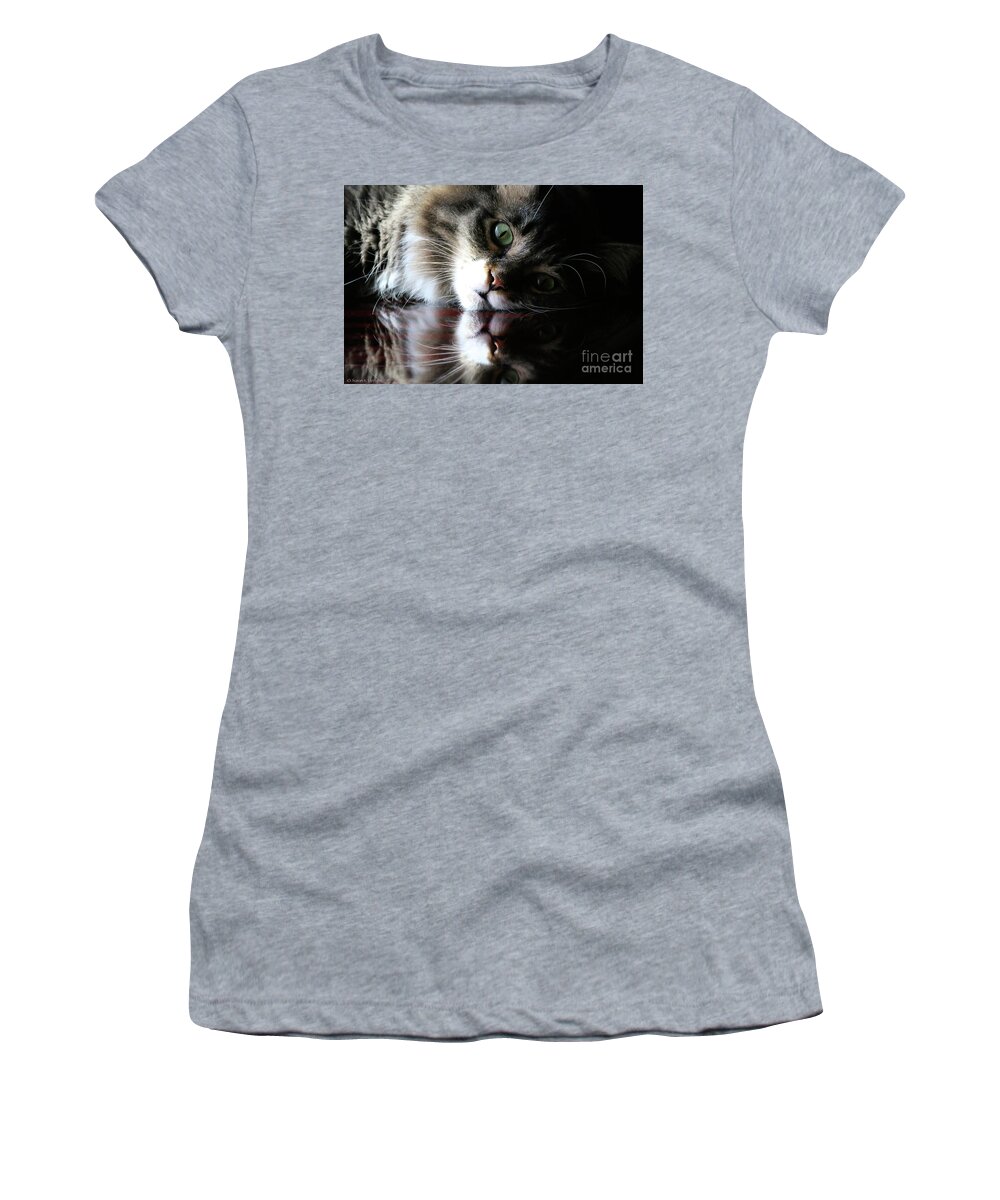 Animal Women's T-Shirt featuring the photograph Emerald Eyes #1 by Susan Herber