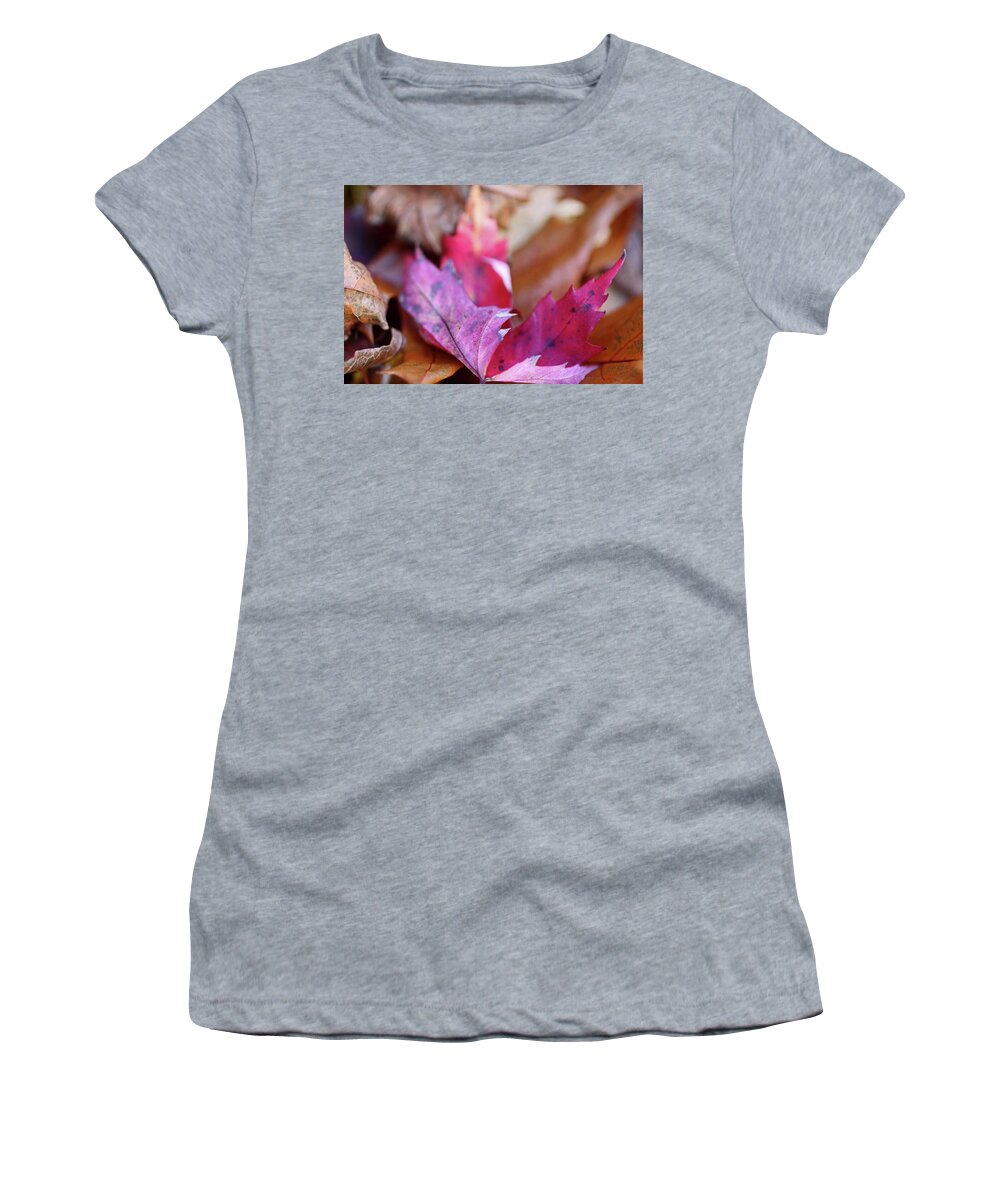 Fall Women's T-Shirt featuring the photograph Ephemeral Smile by Michiale Schneider