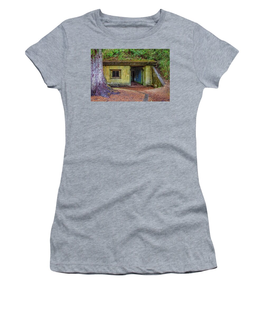 Army Women's T-Shirt featuring the photograph Fort Stevens Bunker #1 by Diana Powell