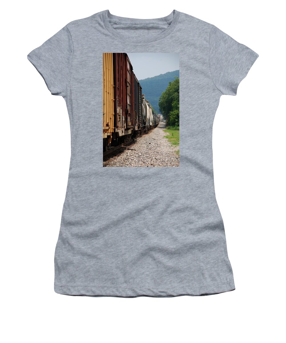 Train Women's T-Shirt featuring the photograph Freight Train by Kenny Glover