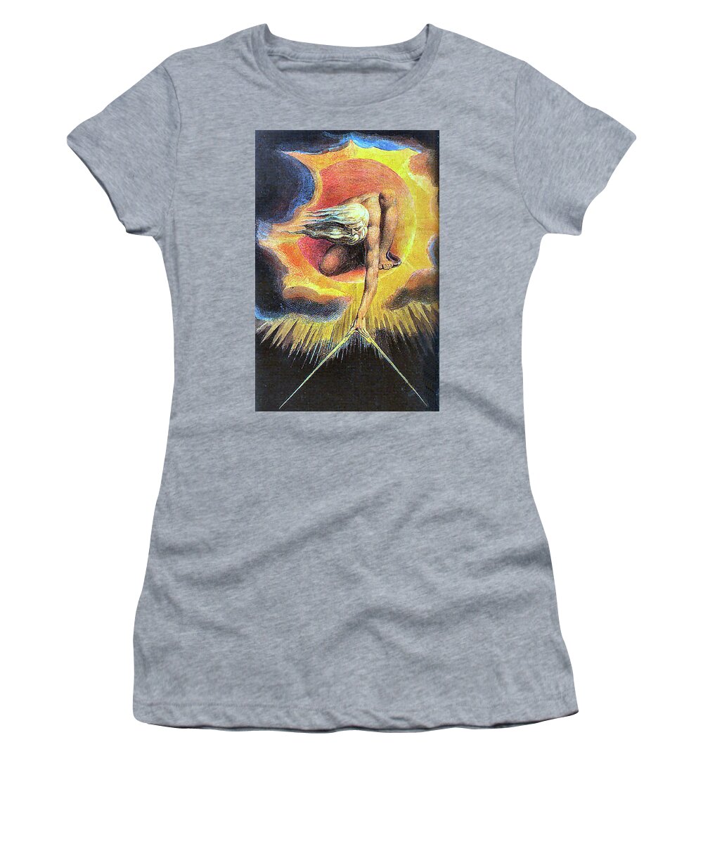 Romanticism Women's T-Shirt featuring the painting God As Architect by Troy Caperton