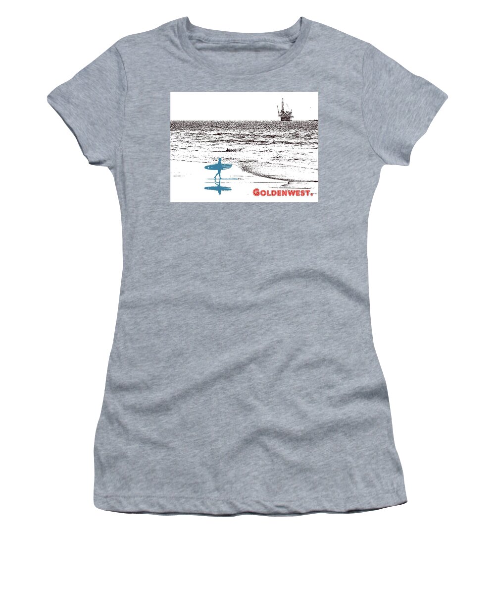Beach Women's T-Shirt featuring the photograph Goldenwest #1 by Everette McMahan jr