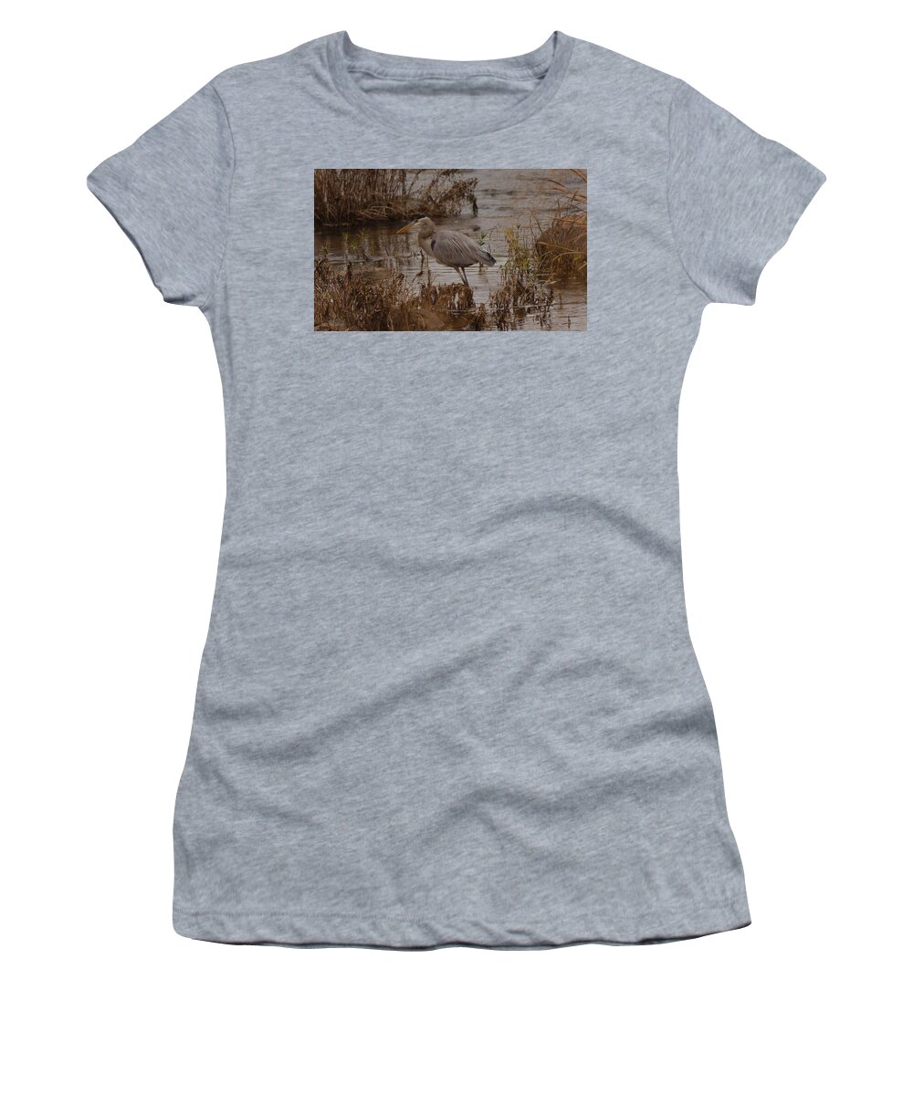 Great Women's T-Shirt featuring the photograph Great blue heron #1 by James Smullins