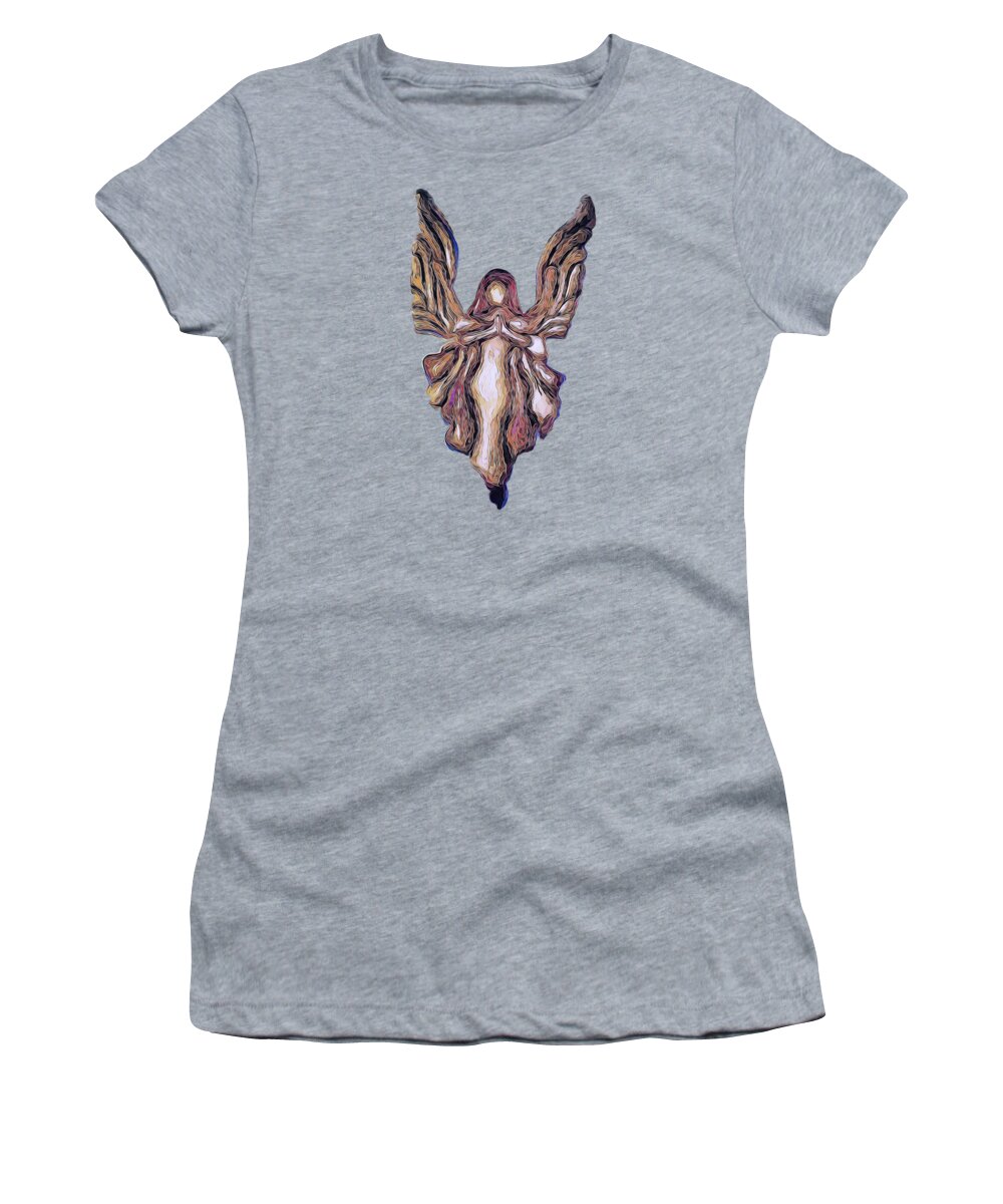  Guardian Angel Women's T-Shirt featuring the digital art Guardian Angel by OLena Art