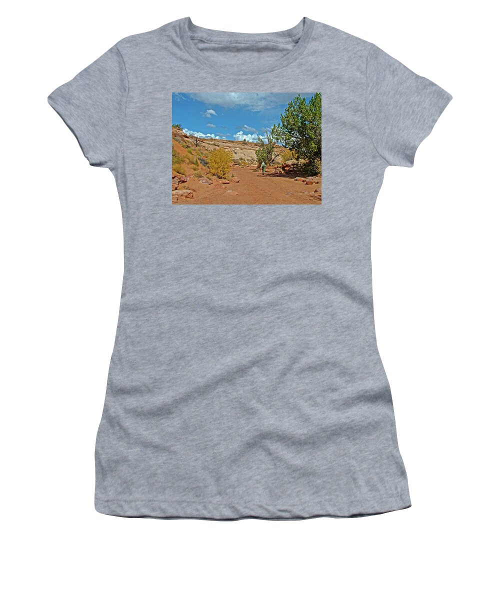 Hiking In Bucktank Draw Off Highway 89 North Women's T-Shirt featuring the photograph Hiking in Bucktank Draw off Highway 89 North, Utah #1 by Ruth Hager