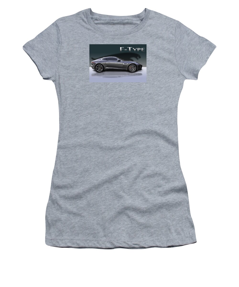 Jaguar Women's T-Shirt featuring the photograph Jaguar F Type #1 by Matt Malloy
