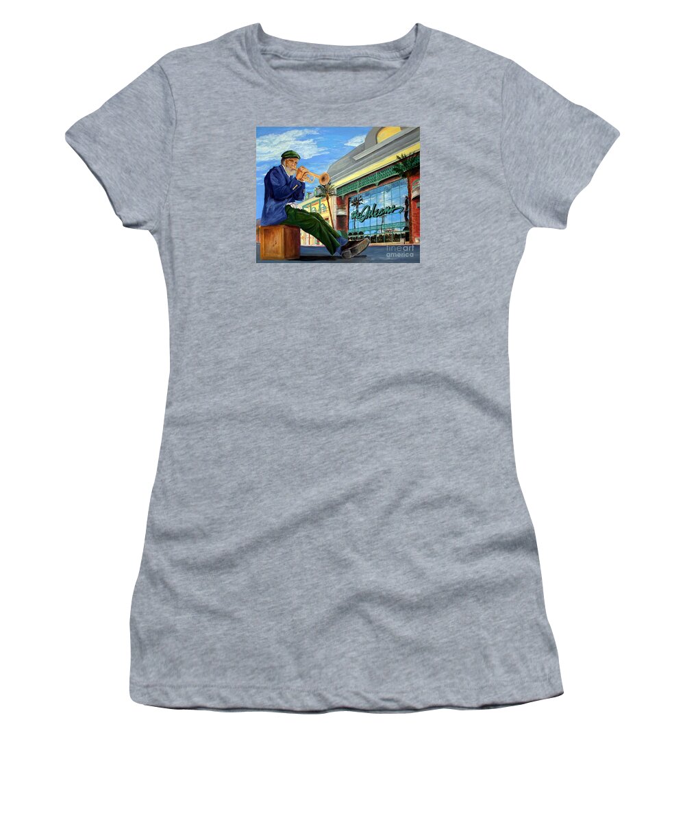 Las Vegas Women's T-Shirt featuring the painting Jazz at The Orleans by Vicki Housel