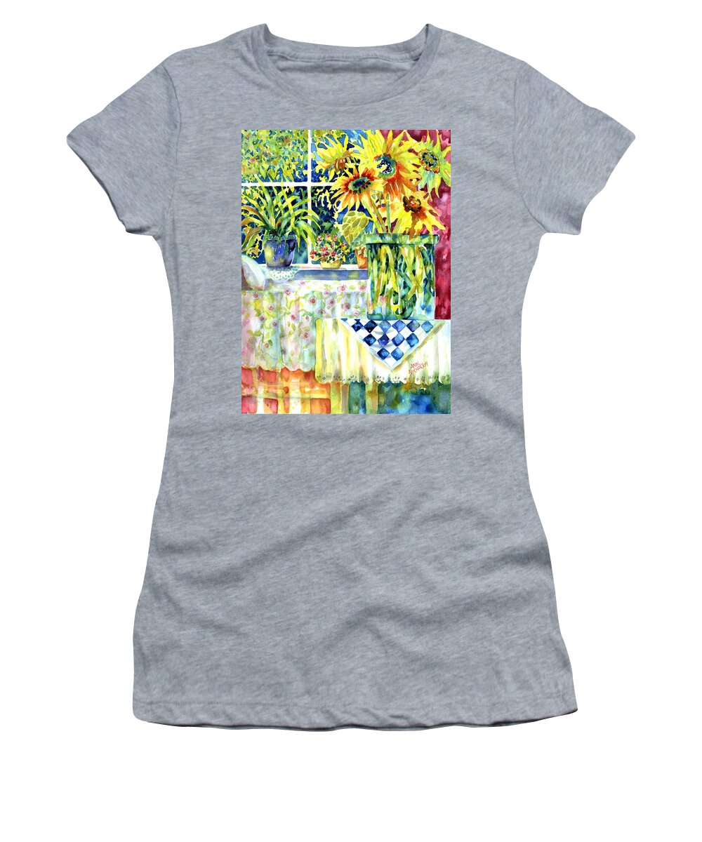 Watercolor Women's T-Shirt featuring the painting Kara's Room #1 by Ann Nicholson