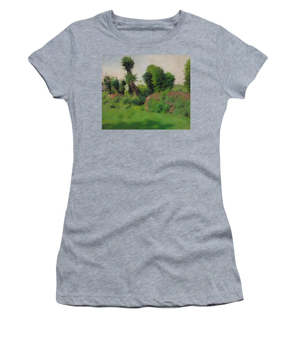 Vallotton Women's T-Shirt featuring the painting La haie Honfleur #1 by MotionAge Designs