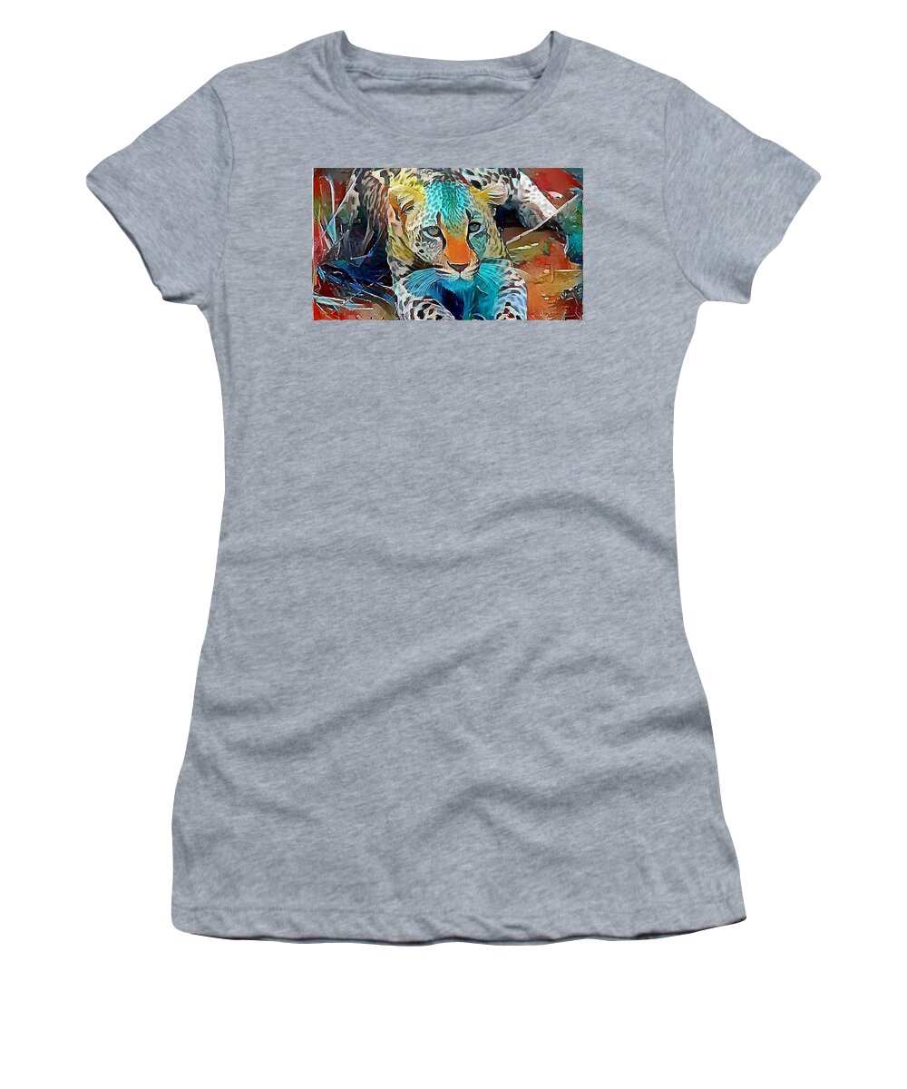 Leopard Women's T-Shirt featuring the photograph Leopard #1 by Gini Moore