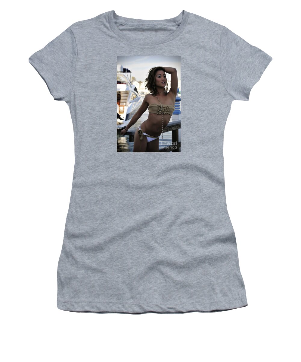 Glamour Photographs Women's T-Shirt featuring the photograph Lets go #1 by Robert WK Clark