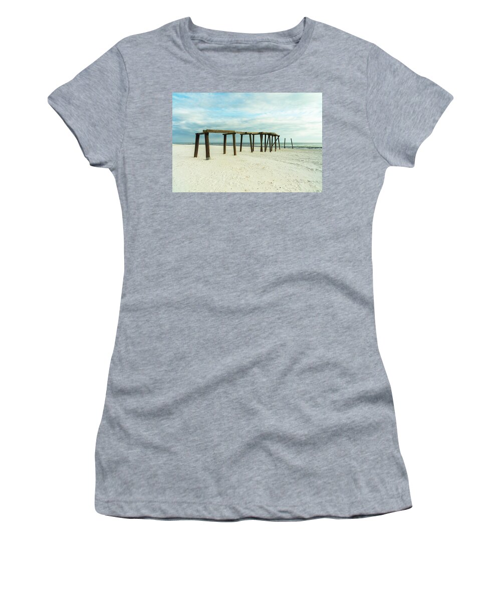 Gulf Of Mexico Women's T-Shirt featuring the photograph Life of a Pier by Raul Rodriguez