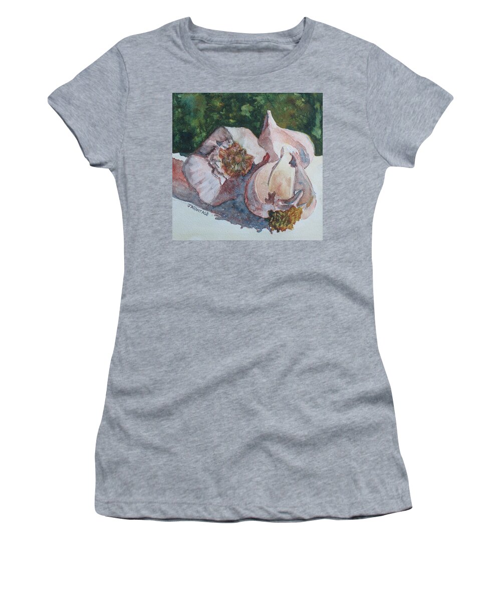 Garlic Women's T-Shirt featuring the painting Little Garlic II #1 by Jenny Armitage