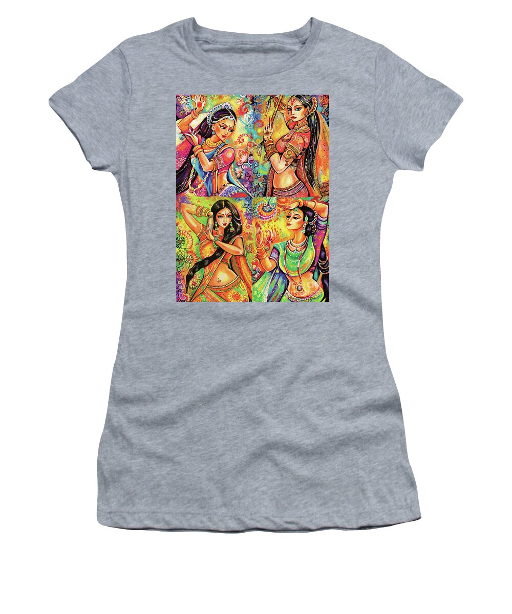 Bollywood Dancer Women's T-Shirt featuring the painting Magic of Dance by Eva Campbell