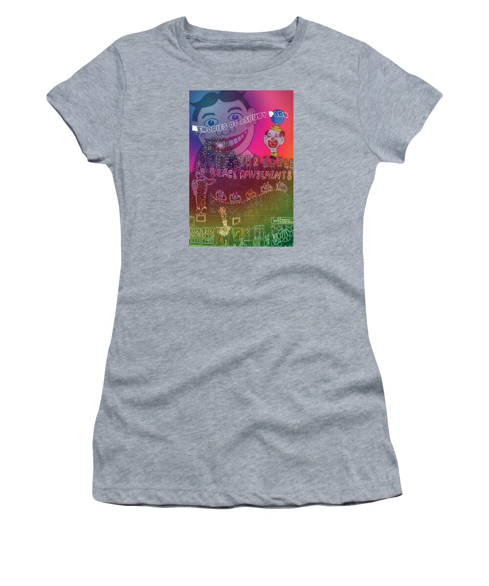 Asbury Park Women's T-Shirt featuring the painting Memories of Asbury Park #2 by Patricia Arroyo