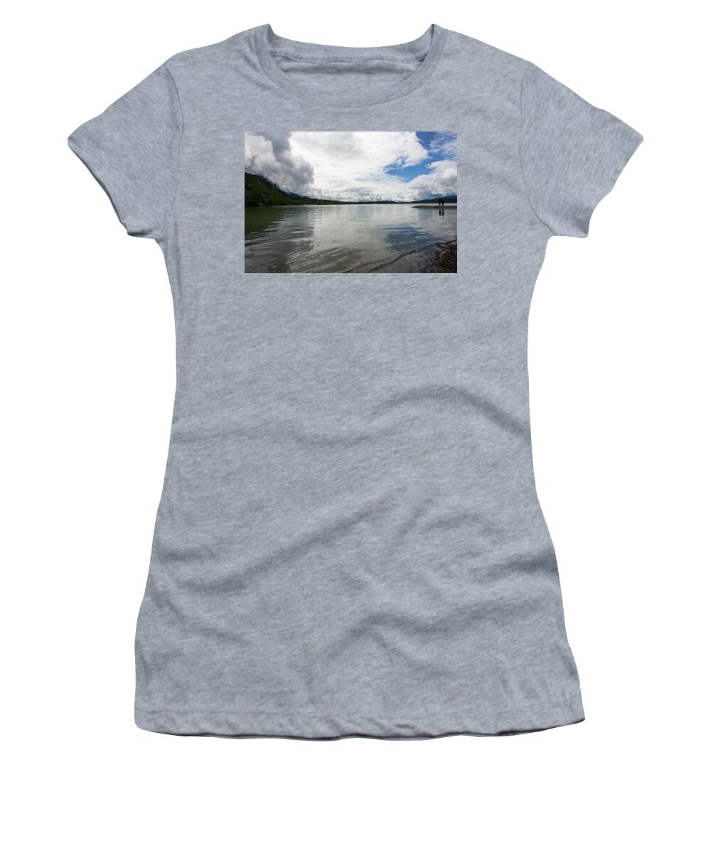 Mendenhall Lake Women's T-Shirt featuring the photograph Mendenhall Lake #1 by Anthony Jones