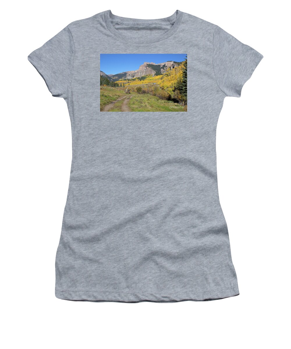 Colorado Aspen Landscape Women's T-Shirt featuring the photograph Mountain Home by Jim Garrison
