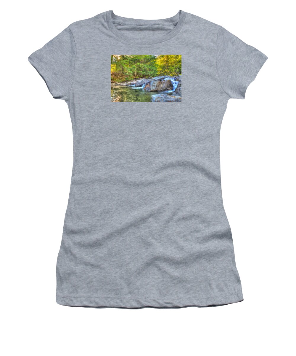 Landscape Women's T-Shirt featuring the photograph Mountain stream waterfalls #2 by Vance Bell