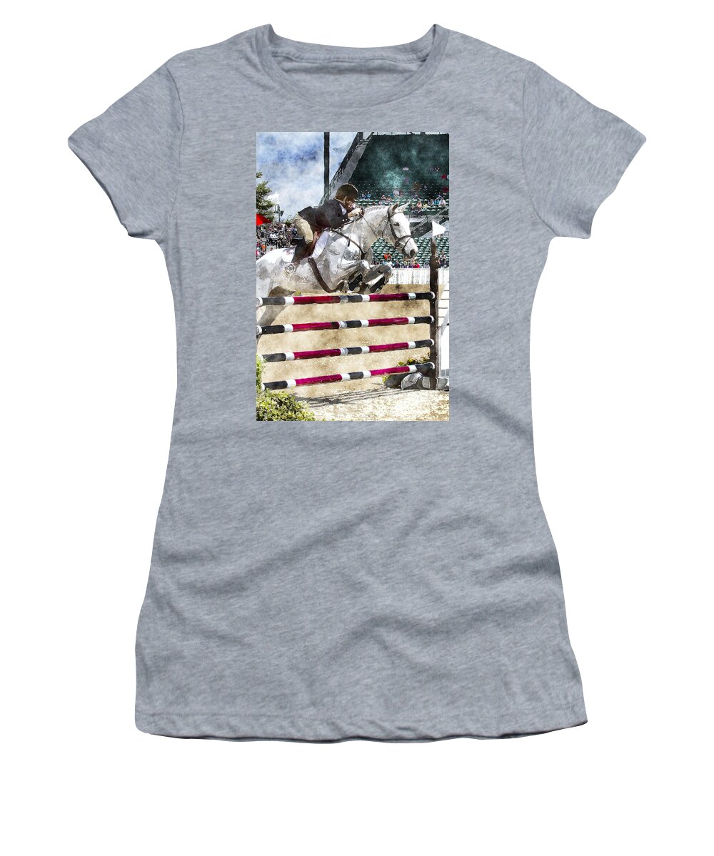 Horse Women's T-Shirt featuring the photograph Over Easy #1 by Carrie Cranwill