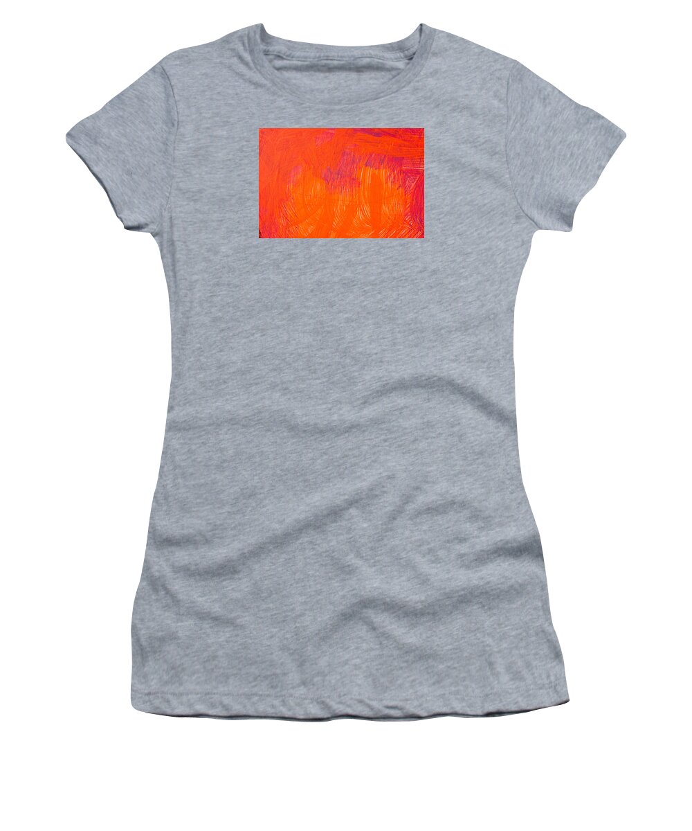 Abandoned Women's T-Shirt featuring the photograph Red paint #1 by Tom Gowanlock