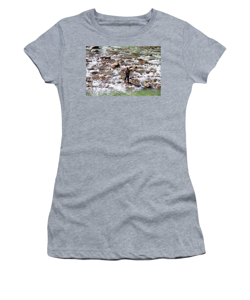 Fishing Women's T-Shirt featuring the photograph Reel Pleasure #1 by John Freidenberg