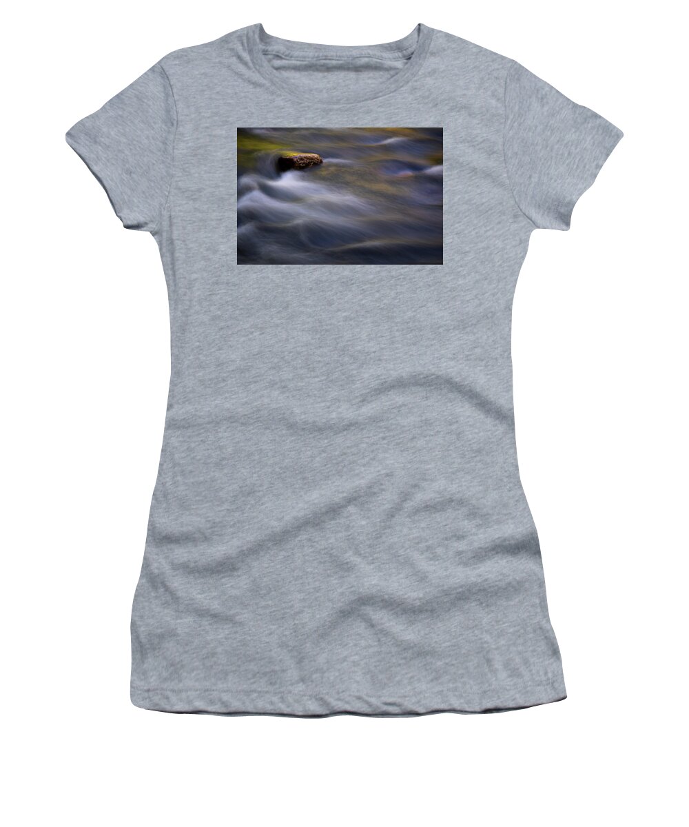 Grafton Vermont Women's T-Shirt featuring the photograph River Rock #1 by Tom Singleton