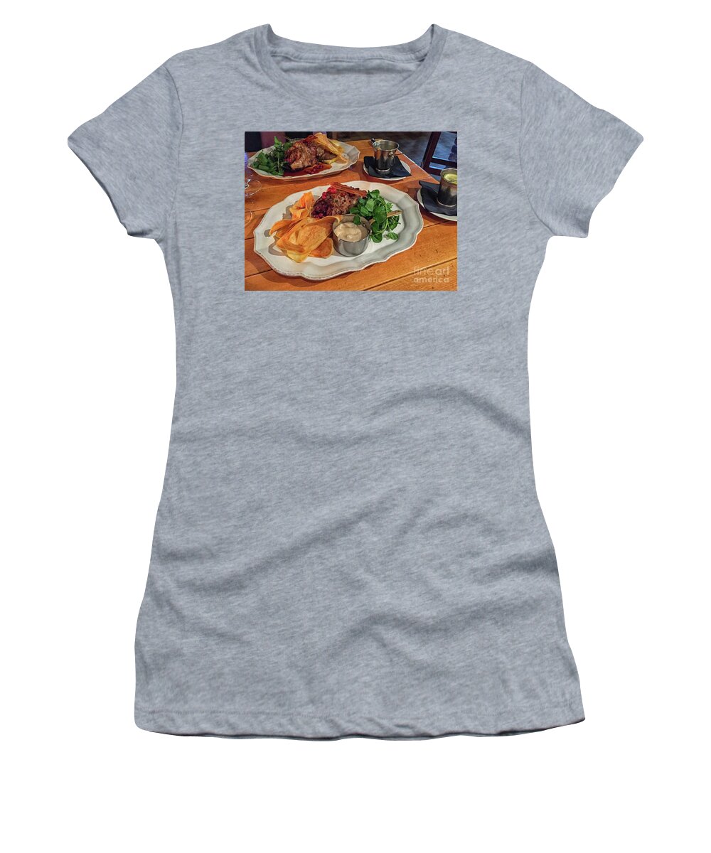Grouse Women's T-Shirt featuring the photograph Roasted grouse by Patricia Hofmeester
