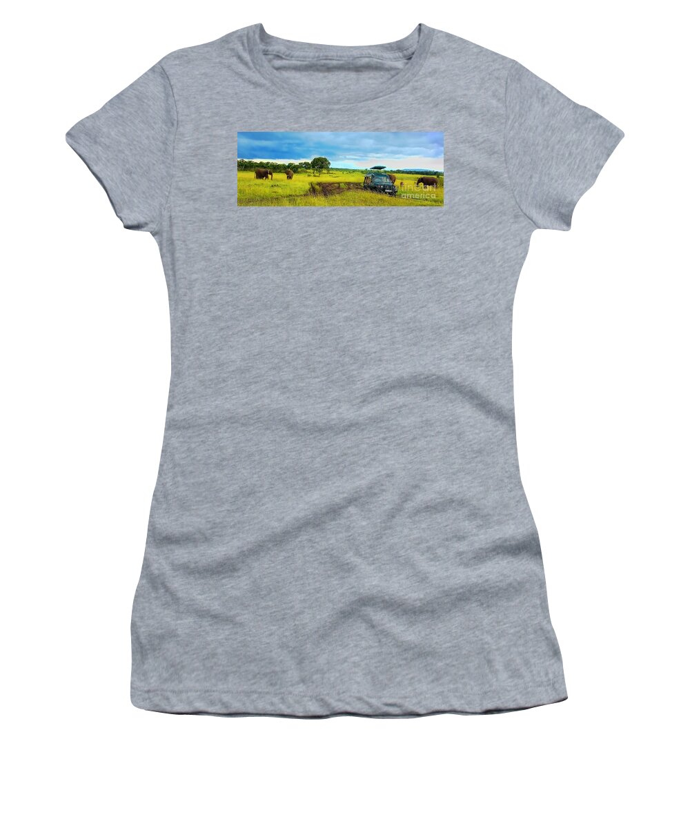 Safari Women's T-Shirt featuring the photograph Safari #1 by Charuhas Images