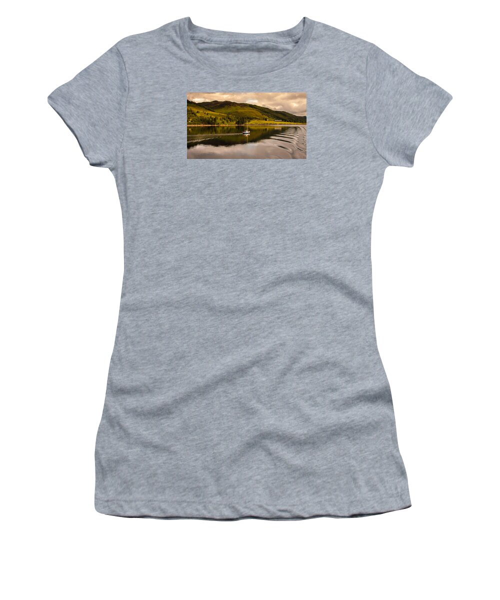 Sail Women's T-Shirt featuring the photograph Sailing in Scotland #1 by Kathleen McGinley