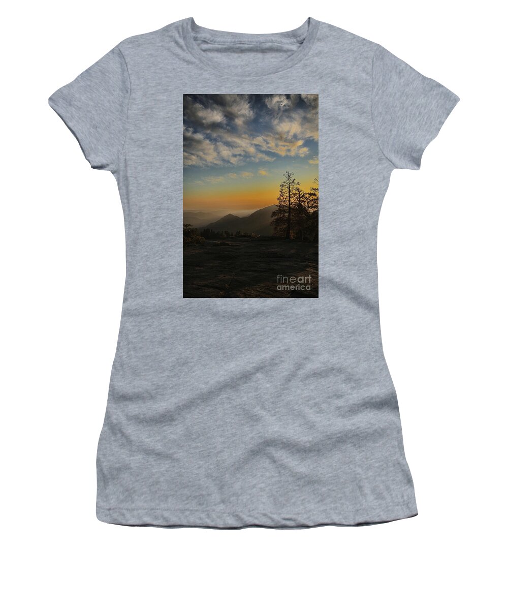 Sequoia Women's T-Shirt featuring the photograph Sequoia Sunset #1 by Timothy Johnson