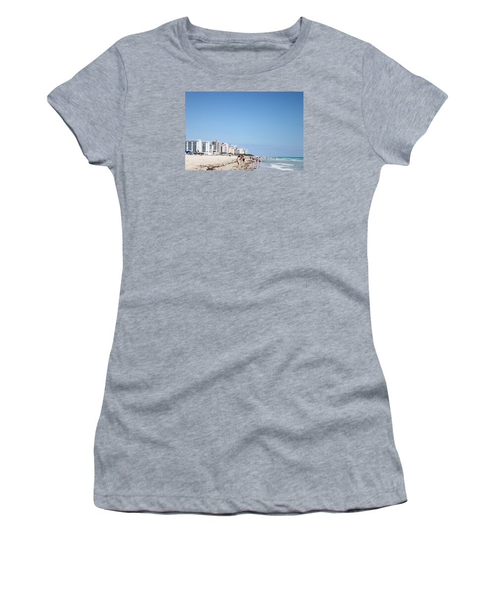 South Beach Women's T-Shirt featuring the photograph South Beach #1 by Elton Hazel