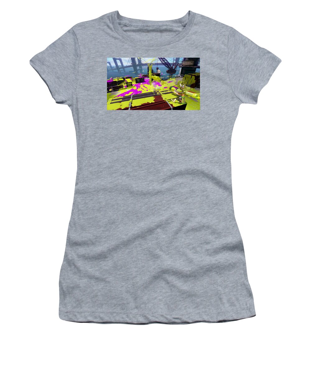 Splatoon Women's T-Shirt featuring the digital art Splatoon #1 by Super Lovely