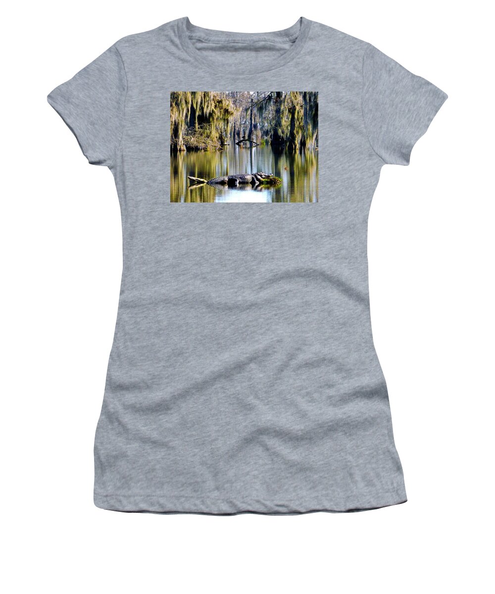 Orcinusfotograffy Women's T-Shirt featuring the photograph Sunbathing In January #2 by Kimo Fernandez