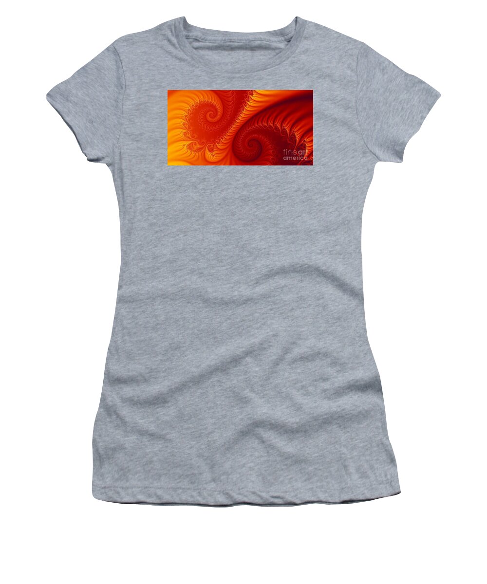Abstract Women's T-Shirt featuring the digital art Swirls Two by Geraldine DeBoer