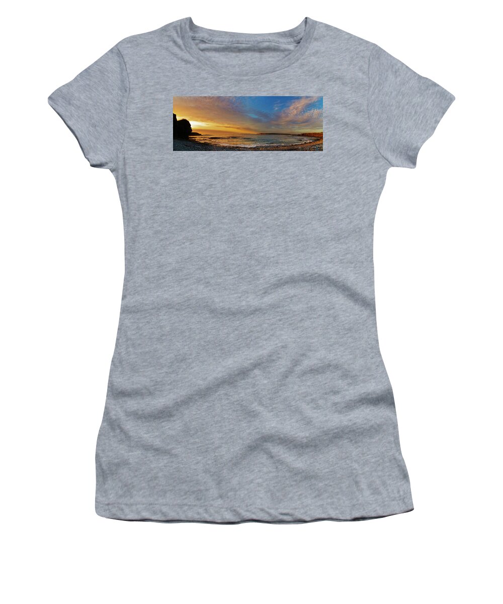 Scotland; Highlands; Spring; Landscape; Sky; Clouds; Western; Sutherland; Caithness; Northern; Coast; Coastal; Sunset Women's T-Shirt featuring the photograph The Edge of The World by Martyn Boyd