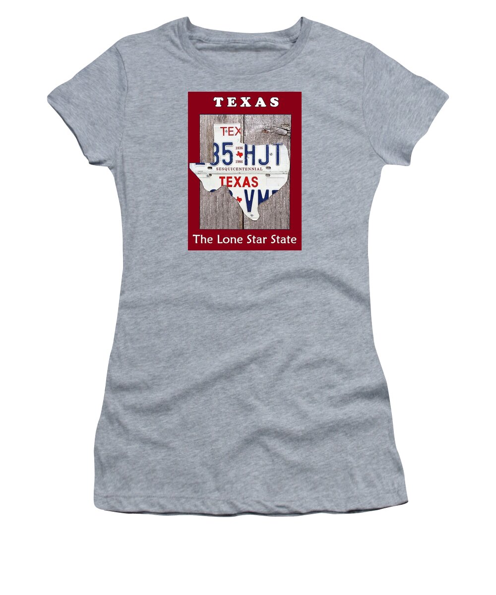 Texas Women's T-Shirt featuring the digital art The Lone Star State #1 by Suzanne Theis