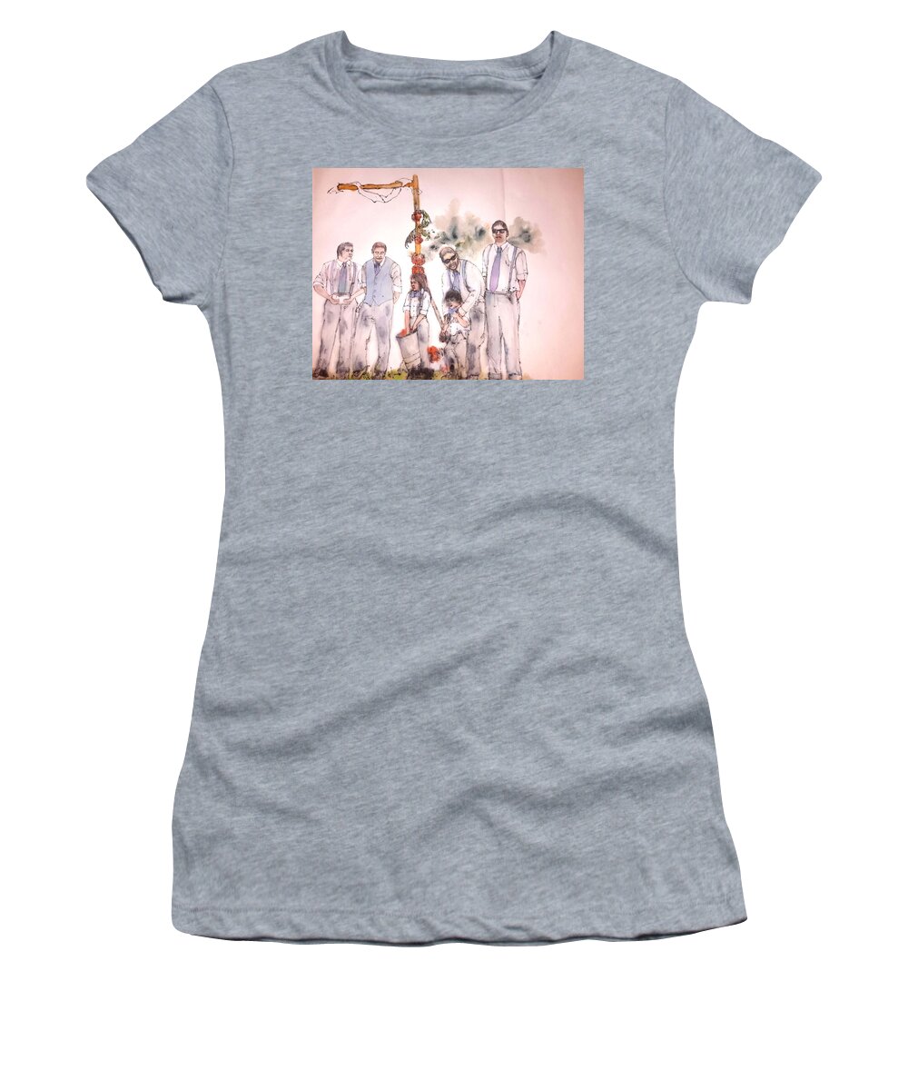 Wedding. Summer Women's T-Shirt featuring the painting The Wedding Album #1 by Debbi Saccomanno Chan