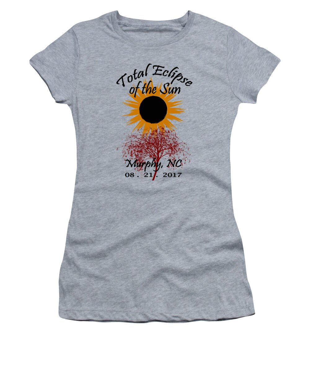 Total Women's T-Shirt featuring the digital art Total Eclipse T-shirt Art Murphy NC by Debra and Dave Vanderlaan