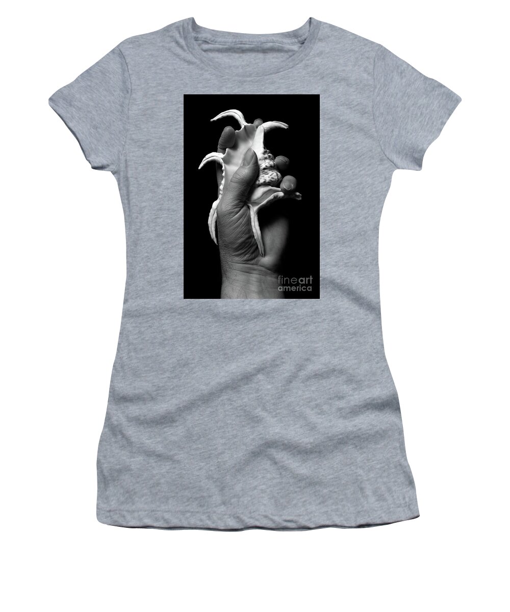 Shell Women's T-Shirt featuring the photograph Touch Series - shells #1 by Nicholas Burningham