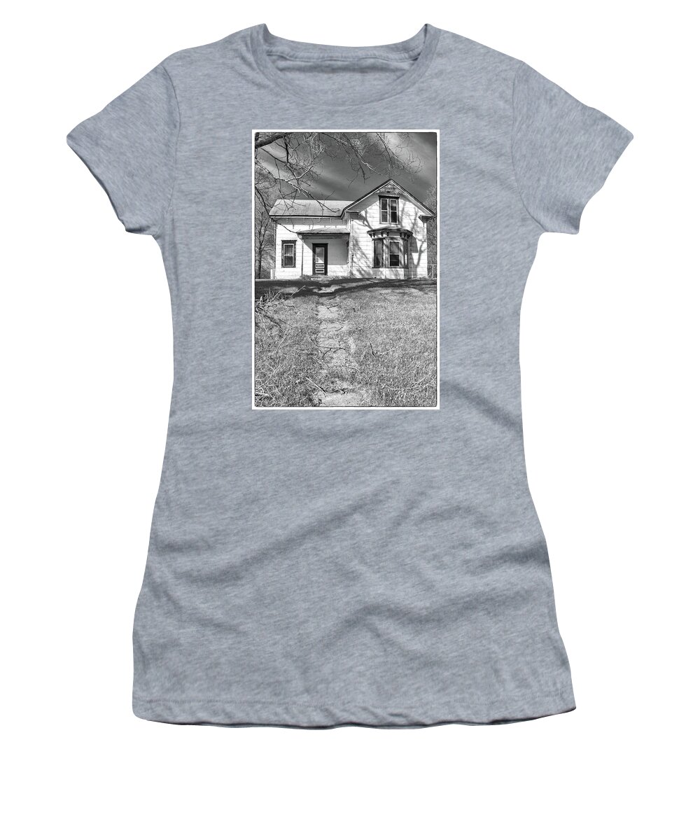 Barn Women's T-Shirt featuring the photograph Visiting the Old Homestead by Guy Whiteley
