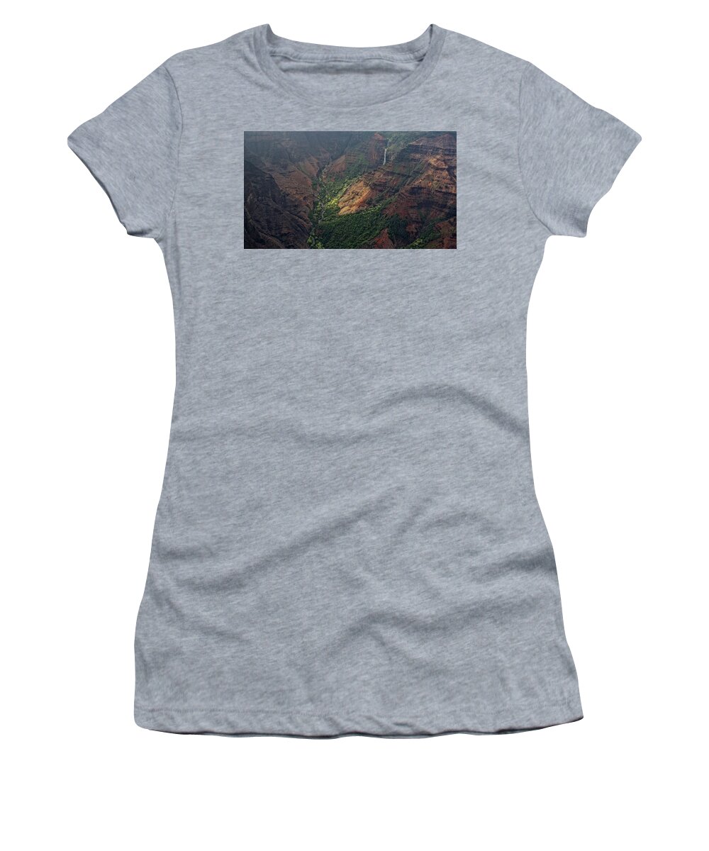 Waimea Women's T-Shirt featuring the photograph Waimea Canyon #2 by Steven Lapkin
