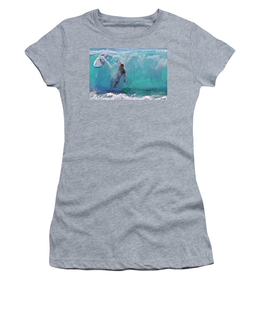 Wipe Out Women's T-Shirt featuring the photograph Wipe Out #1 by Craig Wood
