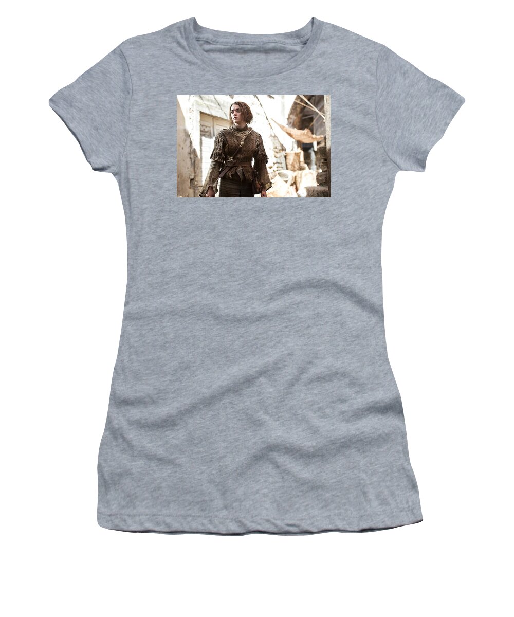 Game Of Thrones Women's T-Shirt featuring the digital art Game Of Thrones #10 by Maye Loeser
