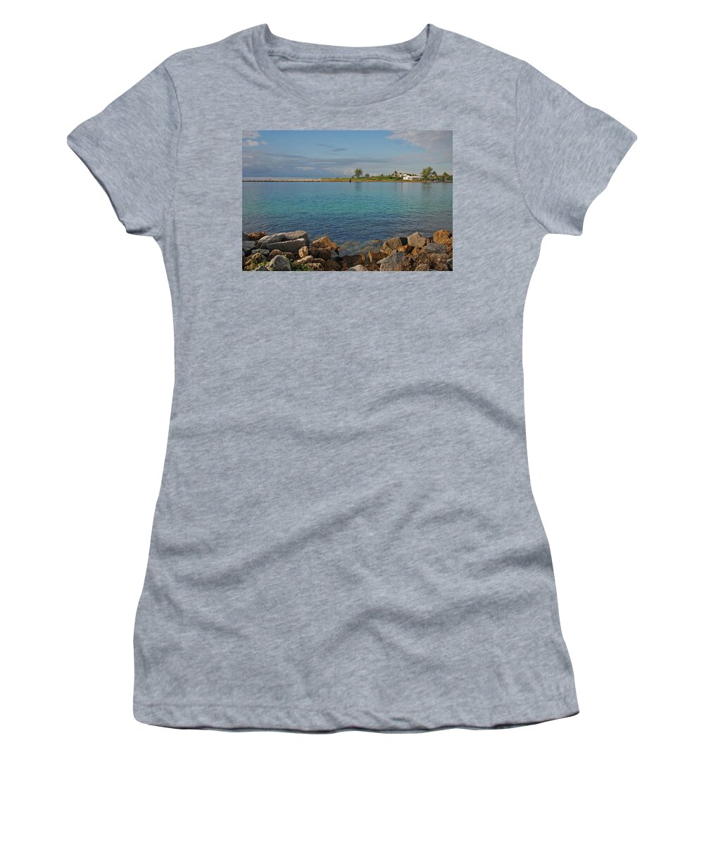  Lake Worth Inlet Women's T-Shirt featuring the photograph 10- Lake Worth Inlet by Joseph Keane