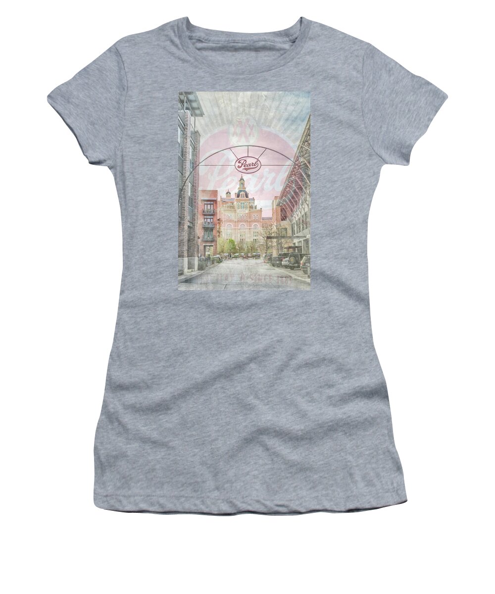 Pearl Brewery District Women's T-Shirt featuring the photograph 10912 Pearl Brewery by Pamela Williams