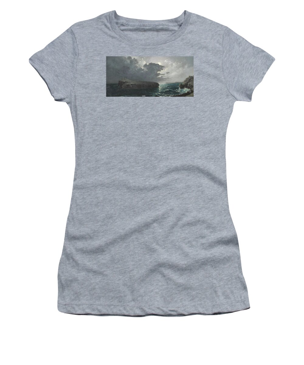Attributed To Girolamo Gianni (italian Women's T-Shirt featuring the painting Moonlight by MotionAge Designs